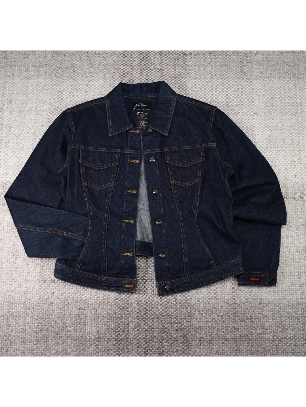 FUBU The Collection dark wash denim jacket - Large